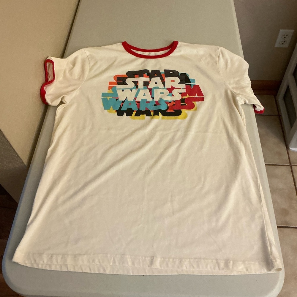 Star Wars Cream Tee with Multicolor Logo